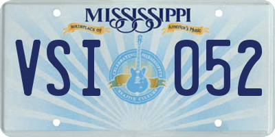 MS license plate VSI052