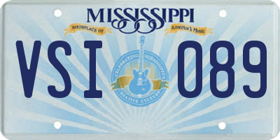 MS license plate VSI089