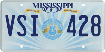 MS license plate VSI428