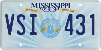 MS license plate VSI431