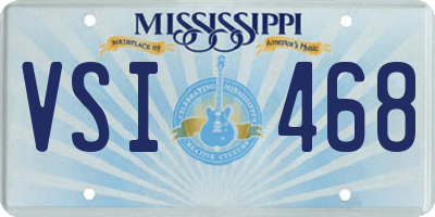 MS license plate VSI468