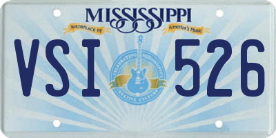 MS license plate VSI526