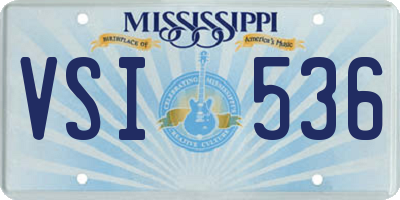 MS license plate VSI536