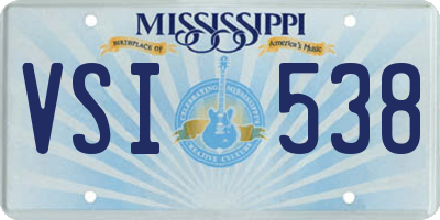 MS license plate VSI538