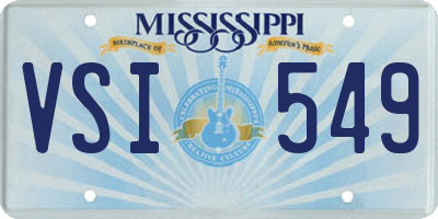 MS license plate VSI549