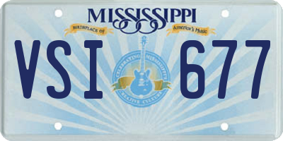 MS license plate VSI677