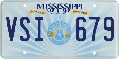 MS license plate VSI679