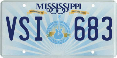 MS license plate VSI683