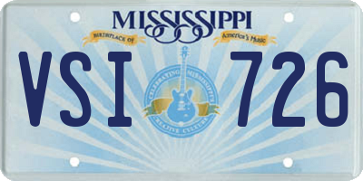 MS license plate VSI726