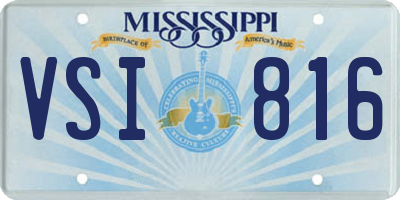 MS license plate VSI816