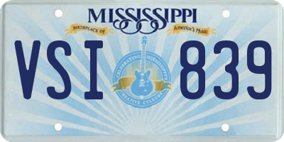MS license plate VSI839