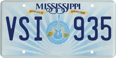 MS license plate VSI935