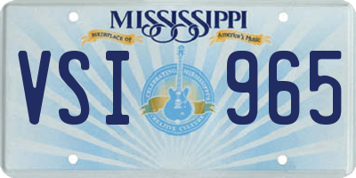 MS license plate VSI965