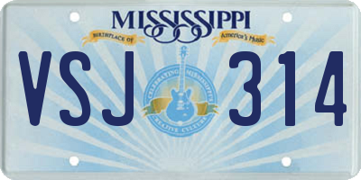 MS license plate VSJ314