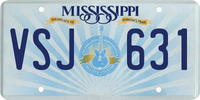 MS license plate VSJ631