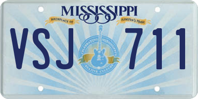MS license plate VSJ711