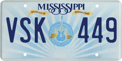 MS license plate VSK449