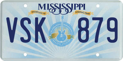 MS license plate VSK879
