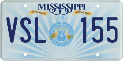 MS license plate VSL155