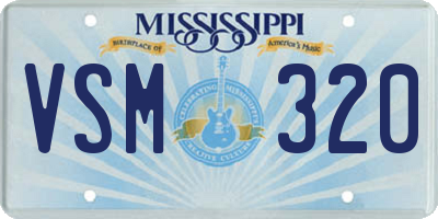 MS license plate VSM320