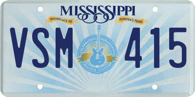 MS license plate VSM415