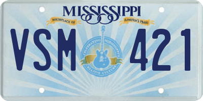 MS license plate VSM421