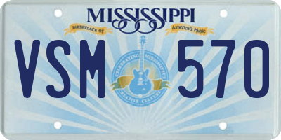 MS license plate VSM570