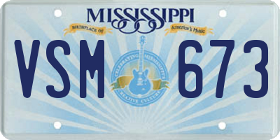 MS license plate VSM673