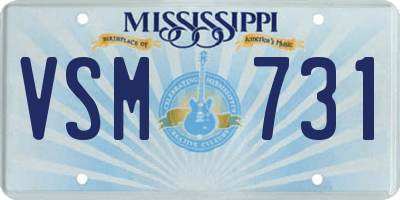 MS license plate VSM731