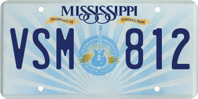 MS license plate VSM812