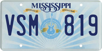 MS license plate VSM819