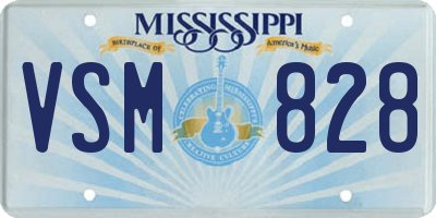 MS license plate VSM828
