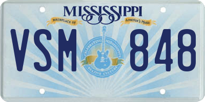 MS license plate VSM848