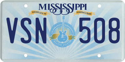 MS license plate VSN508