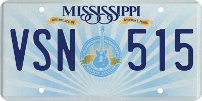 MS license plate VSN515