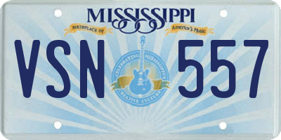 MS license plate VSN557
