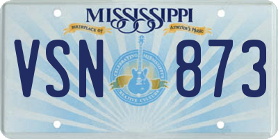 MS license plate VSN873