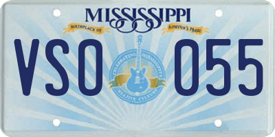 MS license plate VSO055