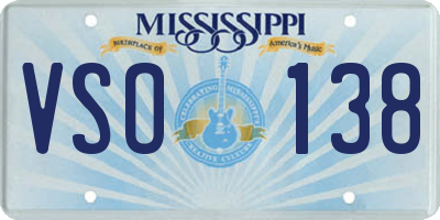MS license plate VSO138