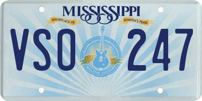 MS license plate VSO247