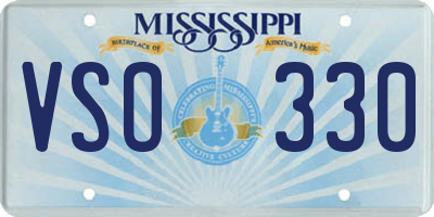 MS license plate VSO330