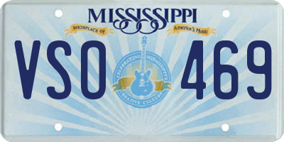 MS license plate VSO469