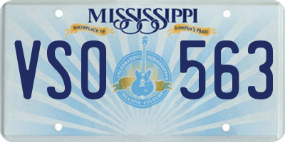MS license plate VSO563
