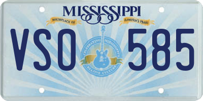 MS license plate VSO585