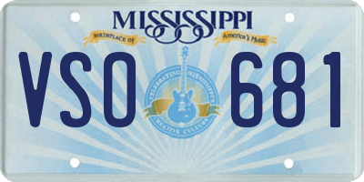 MS license plate VSO681
