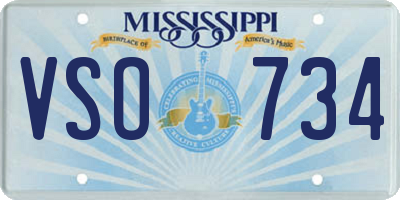 MS license plate VSO734