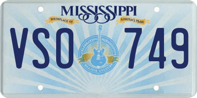 MS license plate VSO749