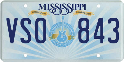 MS license plate VSO843