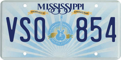 MS license plate VSO854