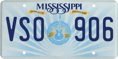 MS license plate VSO906